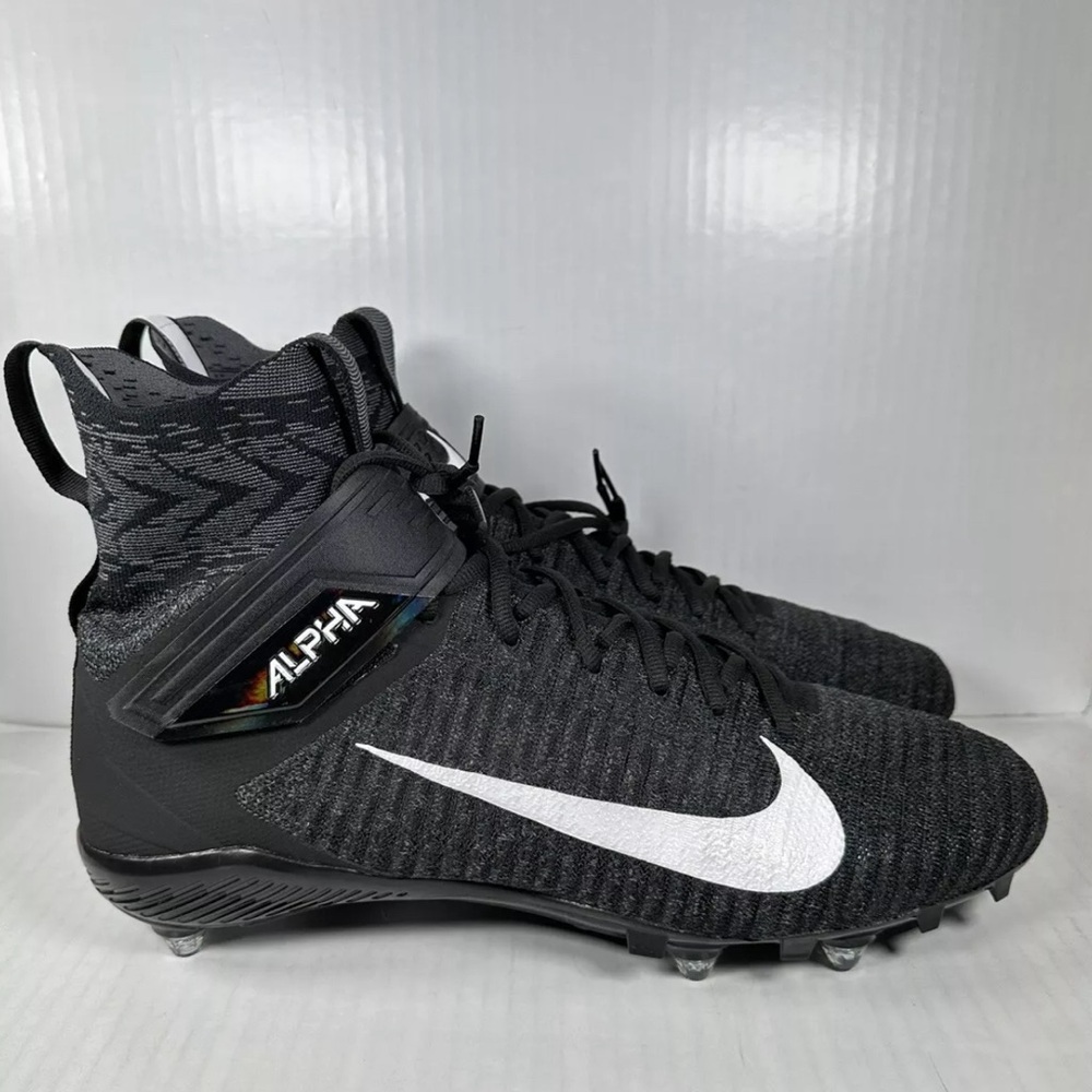 Nike Alpha Menace Elite 2 Black/White Football Cleats Mens Size 13 CI1530-001